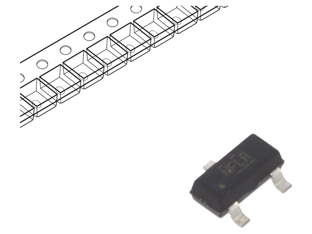 Diode: TVS netwerk; Ubr: 7V; eenrichtings-; SOT23; Ch: 2 Diode: TVS netwerk; Ubr: 7V; eenrichtings-; SOT23; Ch: 2